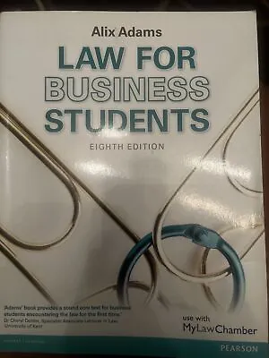 Law For Business Students By Alix Adams (Paperback 2014) • £10