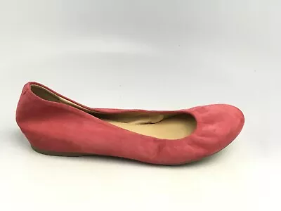 J. Crew Cece Suede Ballet Flats Slip On Pink Sz 8.5 M • $22.49