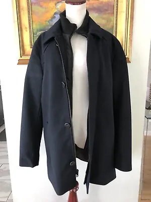 Vince Camuto Men's Wool Blend Lined Bib-Front Car Coat Jacket Black Size S • $79.99