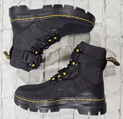 Dr Doc Martens Combs Tech II Boots Black  Tactical Ripstop Lace Up Men’s 10 • $109