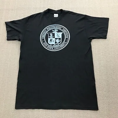 VINTAGE 80s Virginia Tech Shirt Men XL Black Single Stitch Polytechnic Institute • $30