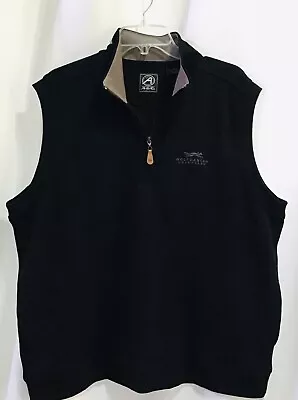 Ahead Authentics Black Sleeveless Sweater Vest Wolfdancer Golf Club Size XL • $18