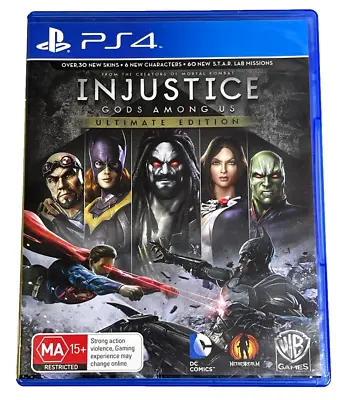 Injustice Gods Among Us Ultimate Edition Sony PS4 Playstation 4 • $19.90