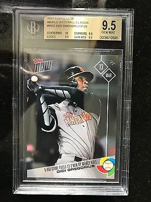 2017 Topps Now Wbc Cards- Bgs 9.5 Grades Puerto Rico Usa Japan Macahdo Dr • $220