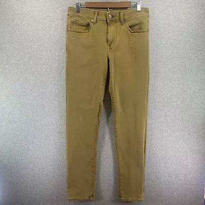 Express Mens Jeans 30x32 Yellow Brown Tan Denim Slim Measures 32x30.5 • $16.06