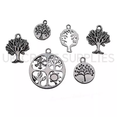 £0.99 • Buy Tibetan Silver Tree Of Life Theme Charms Family Jewellery Pendants Craft A1