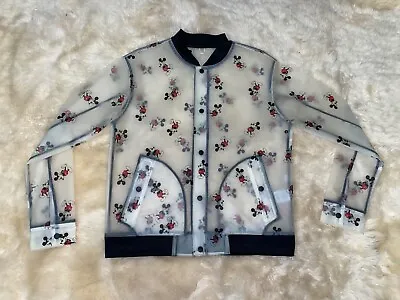 Authentic Disney Mickey Mouse Transparent Coat Bomber Raincoat Jacket - RARE • $85