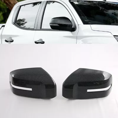 For 2023 Mitsubishi Triton Accessories Carbon Fiber Side Mirror Cover Cap Trim • $36.67