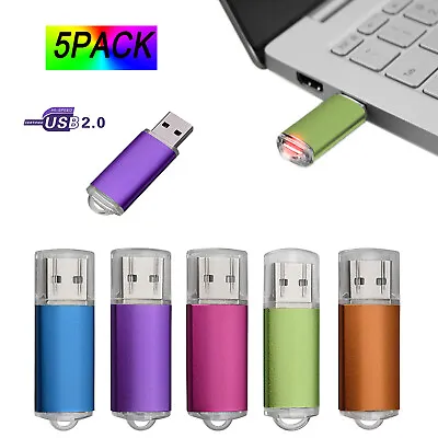 $16.65 • Buy 5Pack/Lot Mini USB Flash Drive 1GB-32GB Memory Sticks Storage Blank Media U Disk