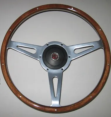 New 15  Laminated Wood Steering Wheel & Adaptor MGB 1977-1980 MG Midget 1978-79 • $299.95