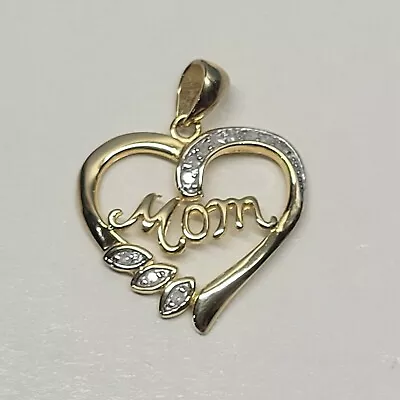 Heart MOM DAY Special Pendant 1Ct Round Lab-Created Diamond 14k Yellow Gold Over • $85