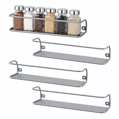 NEX 4 Pack Spice Rack Wall Mounted Shelf Hanging Seasoning Organizer Shelves • $16.99