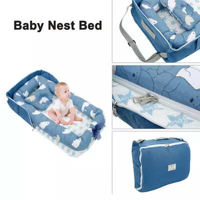 Portable Baby Nest Bed Pillow Folding Newborn Bassinet Lounger Cot Sleeping .g • $111.06