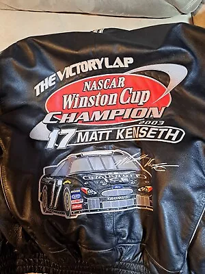 Winston Cup Matt Kenseth  Leather Jacket Xl Excellent Shape  • $90