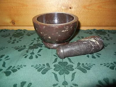 Natural Soapstone Mortar & Pestle 4  By 2 1/2      4  Pestle • $11