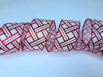 £2.29 • Buy Christmas Ribbon Wired Edge Tree Decoration Gift Wrap Presents Craft Glitter UK 