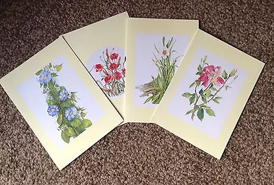 Hand Painted Flower Design Cards • £5.99