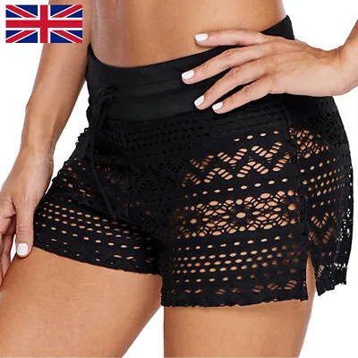 Women Swim Bikini Bottoms Ladies Monokini Beach Lace Shorts Skirt UK M-XXL • £7.99