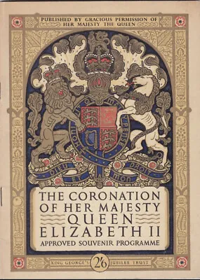 The Coronation Of Her Majesty Queen Elizabeth Ii Souvenir Programme June 1953 • £8.50