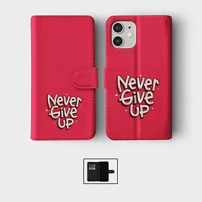 Flip Wallet Phone Case For Iphone 15 14 13 12 11 Se Inspirational Sayings Quotes • £8.99