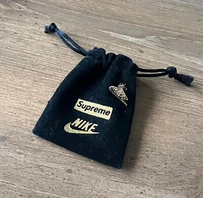 FW19 Supreme X Nike 14K Gold Earring Stud Diamond Cut Jewellery + Pouch • $373.01