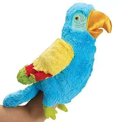 Manhattan Toy Tropicanas Parker Parrot Bright Blue Plush Hand Puppet Play Teach • $12.90