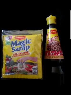 Lot Of 2 Maggi Savor Hot Chilli Liquid Seasoning + Maggi Magic Sarap  • $17.99