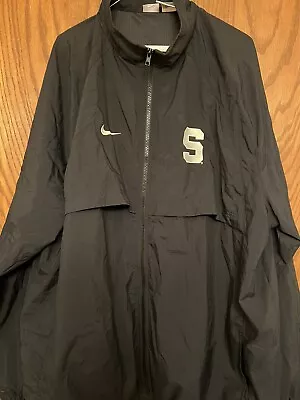 Michigan State Spartans Elite Nike Men’s Black Jacket Coat F/Z Xxl-T 2xl-T Mint • $100