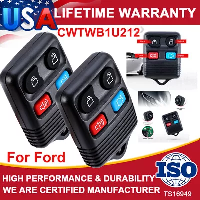 2Pc Keyless Entry Remote Key Fob Car 4 Button CWTWB1U212 For Ford Focus Explorer • $6.99