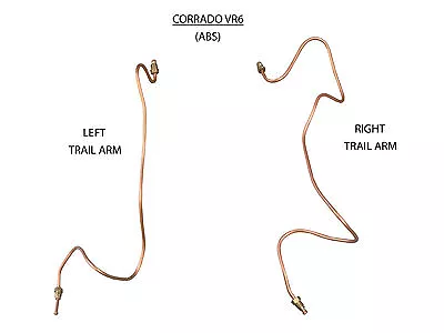 Vw Corrado 2.9 Vr6 Pre-bent Copper Brake Pipe Line Set Rear Trail Arm Axle Beam  • $35.35