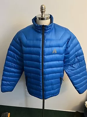 Eddie Bauer First Ascent 90% Goose Down Puffer Jacket Coat Blue Mens XL Mountain • $44.88