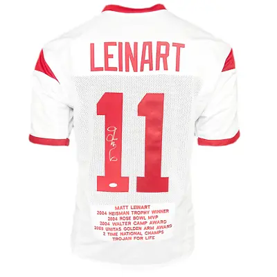 Matt Leinart Signed USC College White Stats Football Jersey (JSA) • $76.95