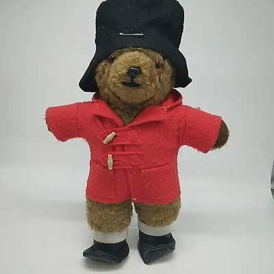 Vintage Paddington Bear W/ Duffel Coat Hat Boots - Possibly Handmade 17  Tall • £10