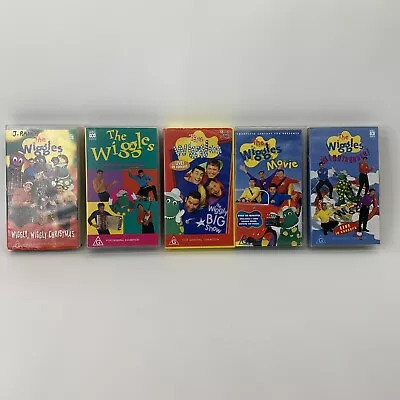 The Wiggles ABC VHS Bundle X 5 Video Tapes Children’s Music • $45