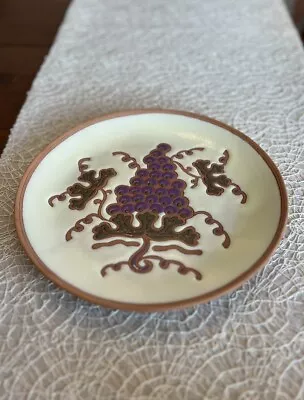 Original Bonis Pottery Wall Display Plate Hand Made In Greece Cluster Of Grapes • $18