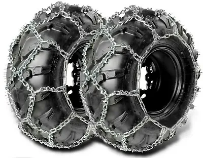 $175.83 • Buy Diamond V Bar Atv Utv Tire Snow Ice Chains 25x8x12 25x8-12 Front Tires 16 X 64  