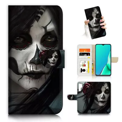 ( For Huawei P30 Pro ) Wallet Flip Case Cover AJ23790 Sugar Skull • $12.99