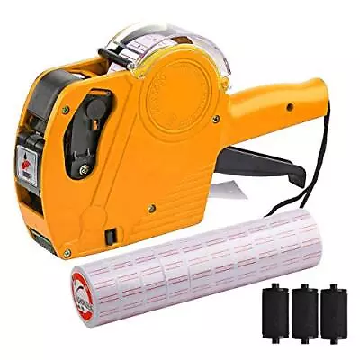 MX-5500 8 Digits Price Tag Gun With 5000 Sticker Labels And 3 Ink Refill Label • $23.37