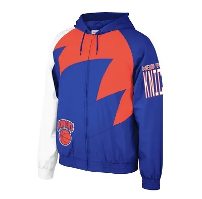 Mitchell & Ness Shark Tooth Hooded Jacket New York NY Knicks NEW Men’s Size S • $44.95