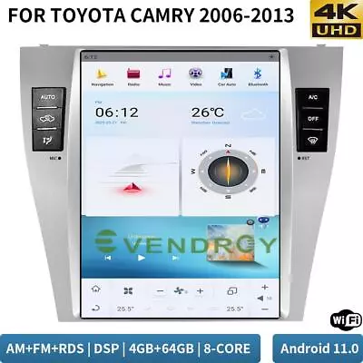 10.4  For TOYOTA CAMRY 2006-2013 ​Car GPS Navigation Stereo Radio 4+64GB Andro11 • $680