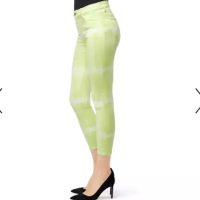 J Brand 835 Mid Rise Crop Skinny Jeans In Lime Shockwave Size 28 • $20