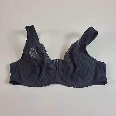 Miss Mary Of Sweden Jacquard & Lace Underwired Bra In Gray 40B 2166 • $19.99