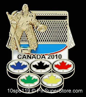 Lapel Pins 2010 Vancouver Canada Hockey Goalie Slider • $6.99