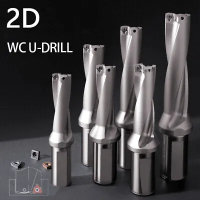 WC Series Drill Bits 14mm-57mm Depth 2D CNC Tool Water Indexable Drill U Drill • $46.45