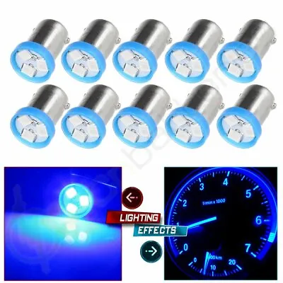 10X Blue BA9S 57 W6W 3 2835 SMD LED License Plate Light Map Bulb Dome Lamp • $9.19