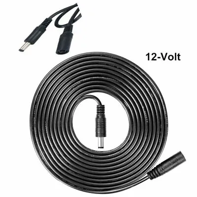 12V DC Extension Cable 5.5mm*2.1mm Male Female Power Cord 1m-10m Extend Wire BL • £1.56