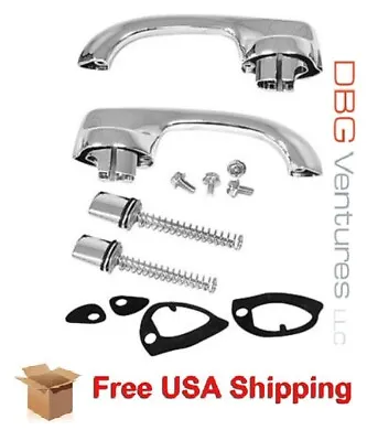 1970-72 Chevelle Door Handle Kit W/ Hardware & Push Buttons Pair Right & Left • $64.94