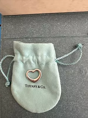 Sterling Silver 925 Tiffany & CO Elsa Peretti Open Heart Necklace Pendant • $45