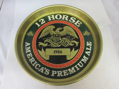 Vintage Advertising Genesee 12 Horse Beer Round Serving Tray Tavern  Bar  M-511 • $33