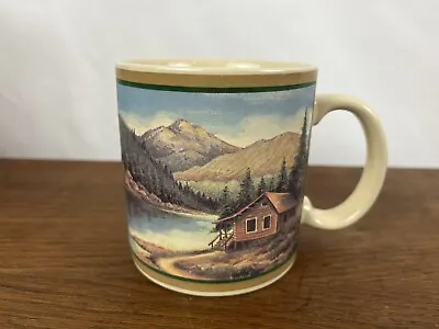 Vintage Eddie Bauer Country Cabin Scene Coffee Cup Mug • $9.95